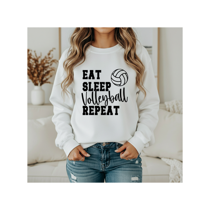 Eat Sleep Volleyball Repeat Crewneck
